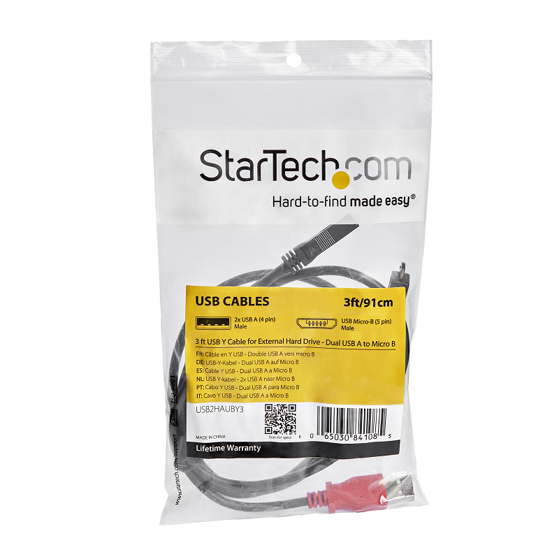 StarTech USB2HAUBY3 USB Y-Cable
